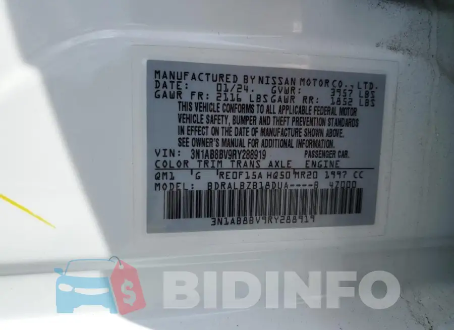3N1AB8BV9RY288919 Photo# 12
