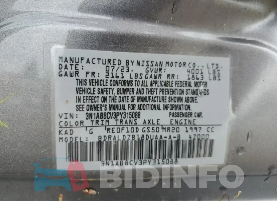 3N1AB8CV3PY315088 Photo# 12