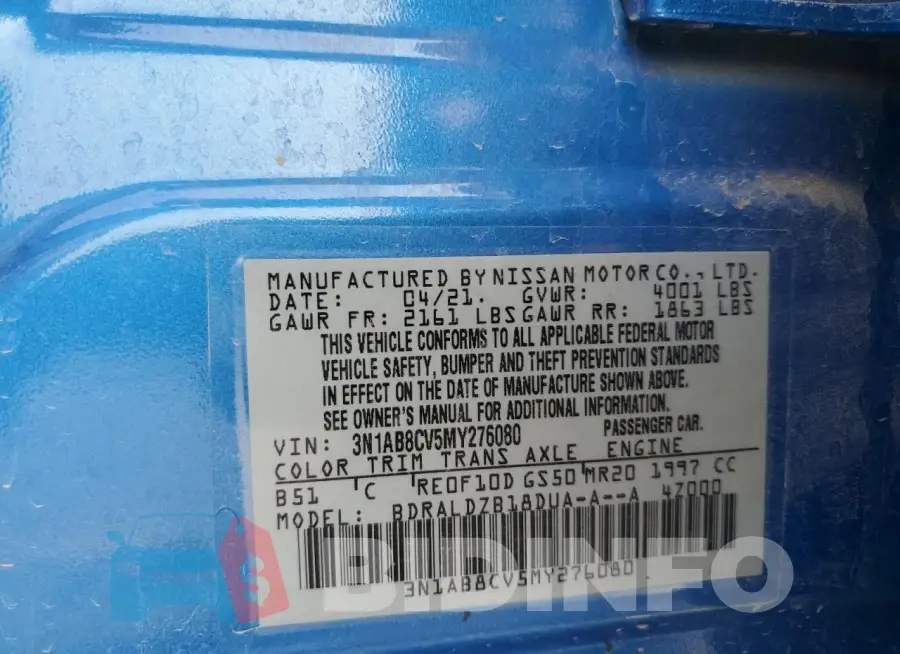 3N1AB8CV5MY276080 Photo# 12