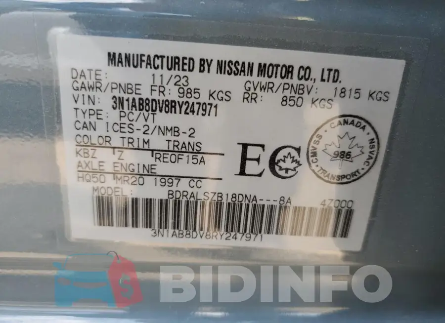 3N1AB8DV8RY247971 Photo# 13