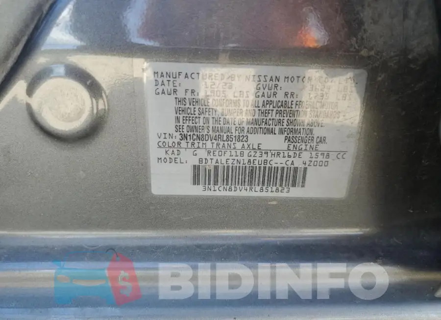 3N1CN8DV4RL851823 Photo# 13