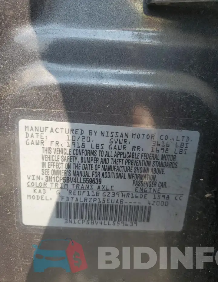 3N1CP5BV4LL559639 Photo# 12