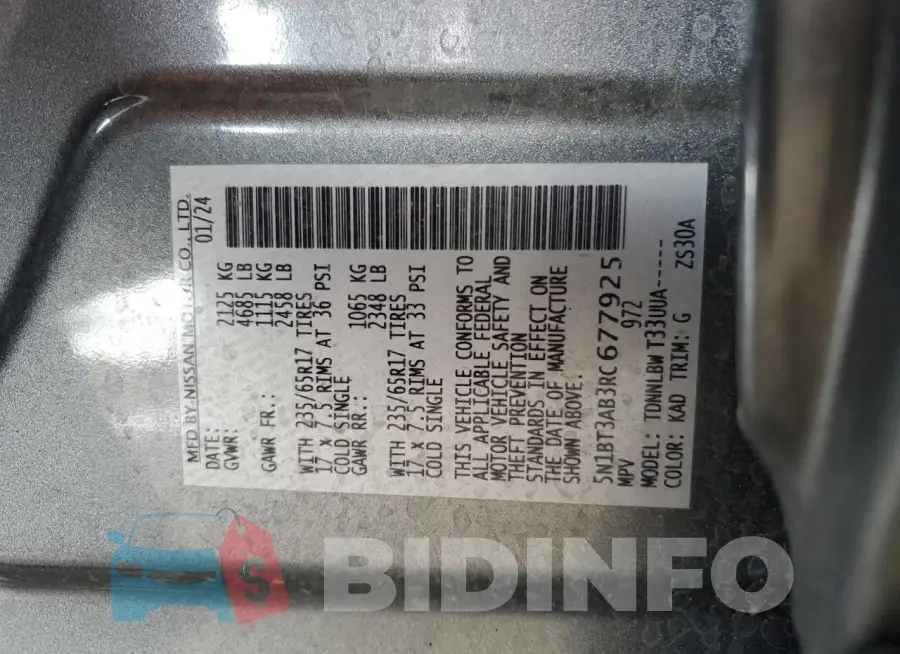 5N1BT3AB3RC677925 Photo# 14
