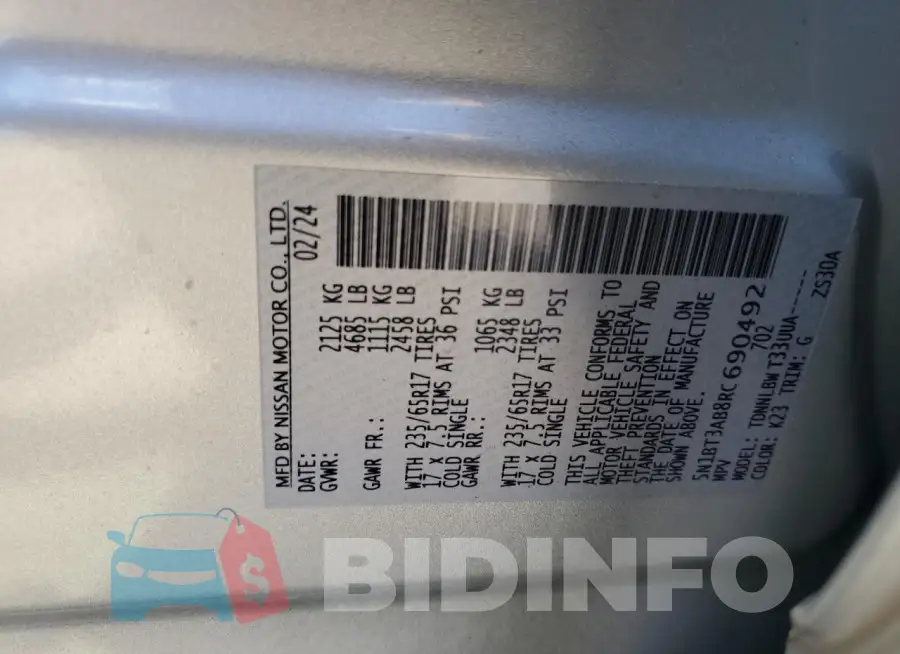 5N1BT3AB8RC690492 Photo# 12