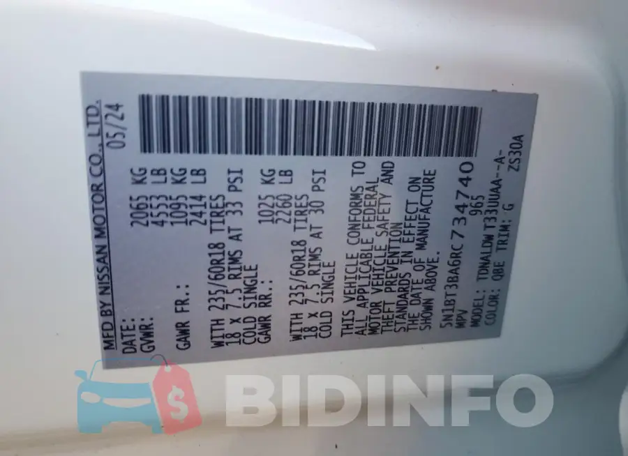 5N1BT3BA6RC734740 Photo# 13