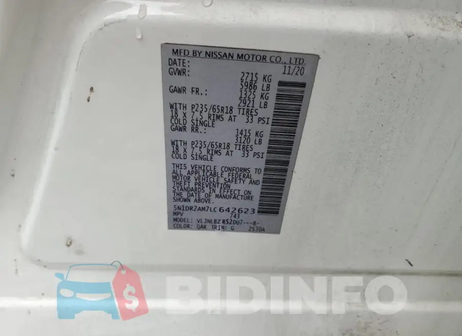 5N1DR2AM7LC642623 Photo# 13