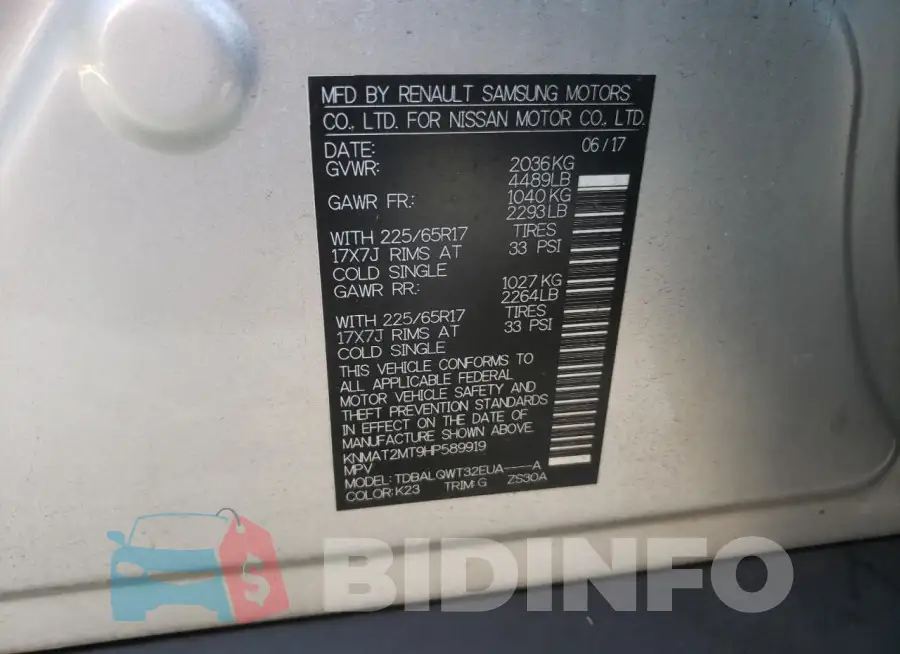 KNMAT2MT9HP589919 Photo# 13