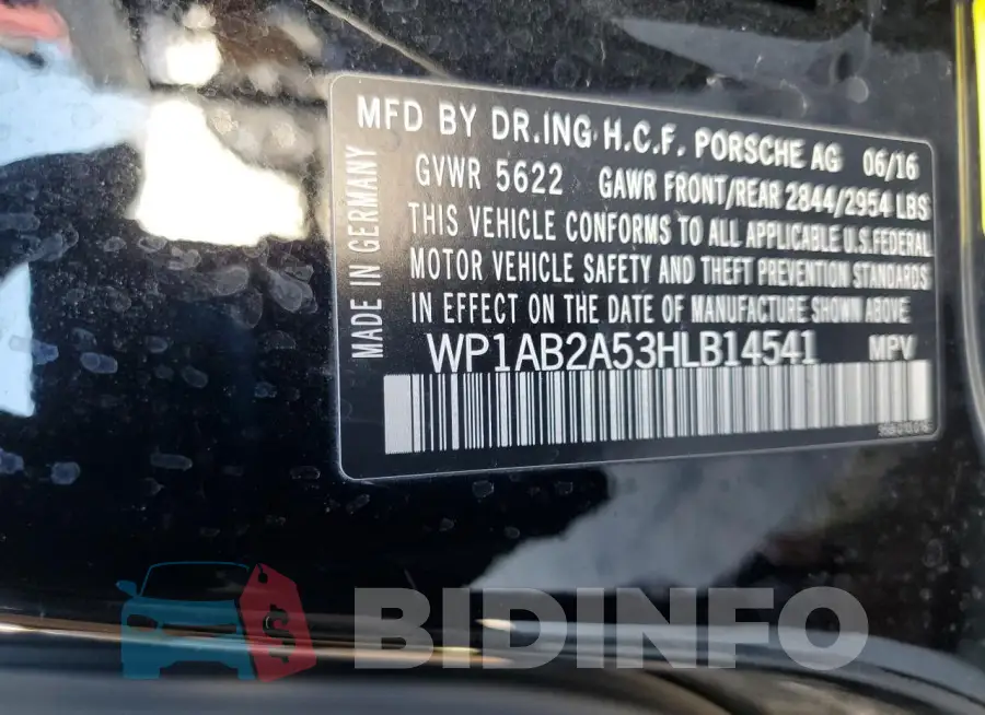 WP1AB2A53HLB14541 Photo# 13