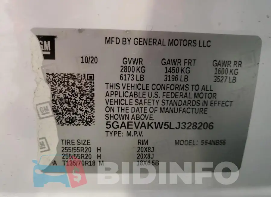 5GAEVAKW5LJ328206 Photo# 13