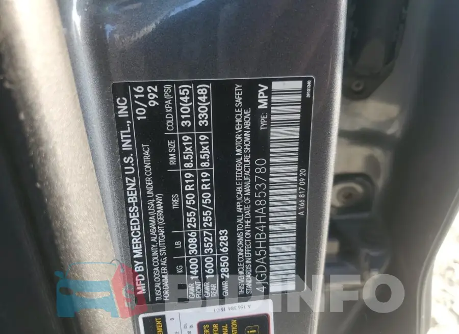 4JGDA5HB4HA853780 Photo# 12