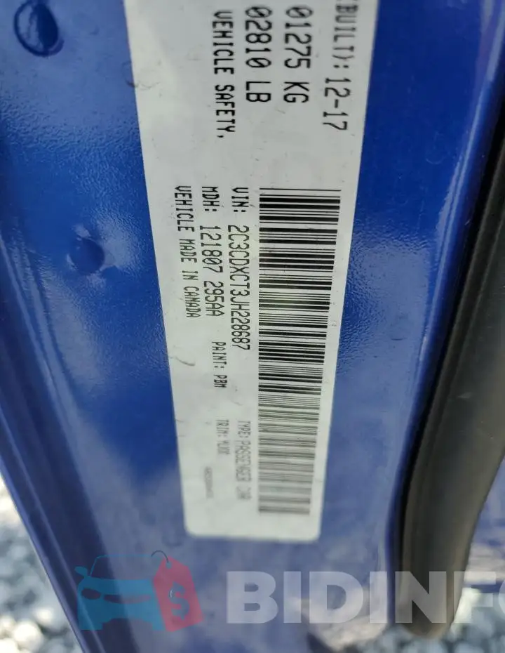 2C3CDXCT3JH228687 Photo# 12