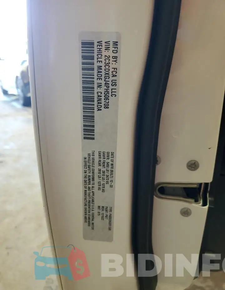 2C3CDXGJ4PH506708 Photo# 12
