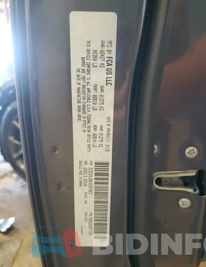 2C3CDXJG8JH207663 Photo# 12
