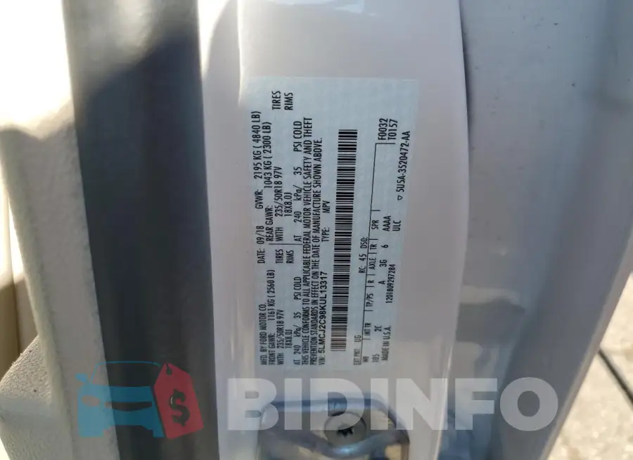 5LMCJ2C98KUL13317 Photo# 14