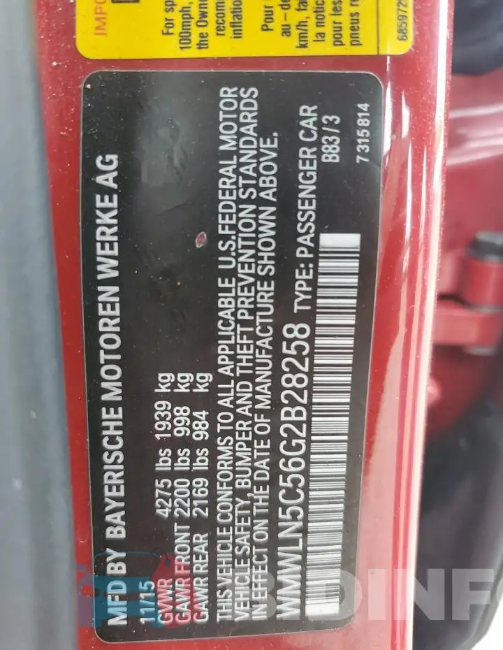 WMWLN5C56G2B28258 Photo# 12