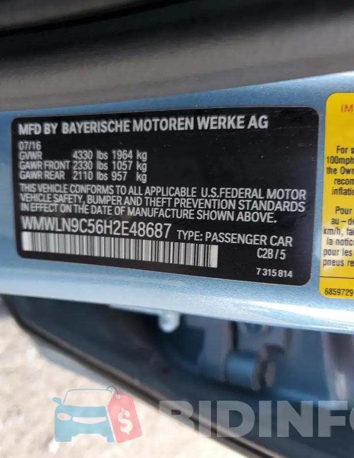 WMWLN9C56H2E48687 Photo# 13