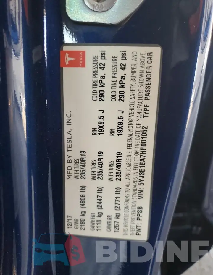 5YJ3E1EA7HF001052 Photo# 12