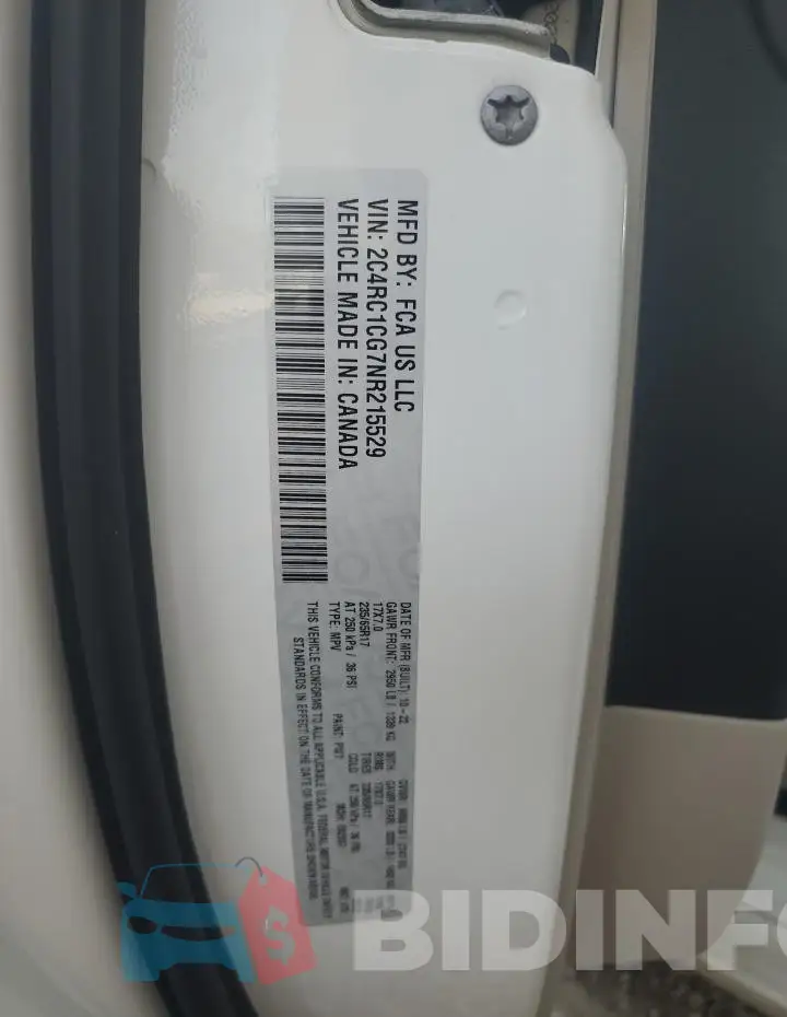 2C4RC1CG7NR215529 Photo# 13