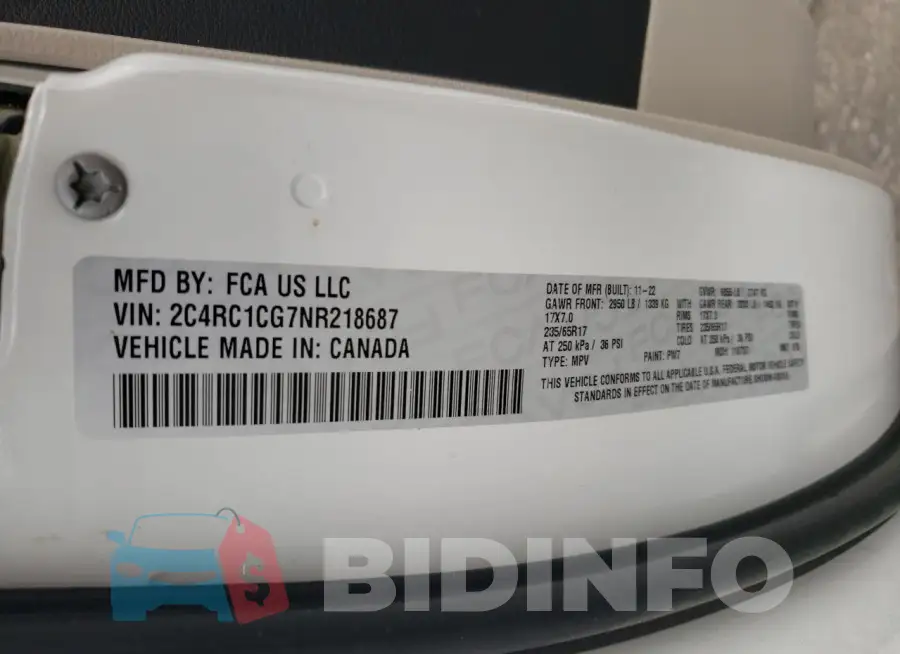 2C4RC1CG7NR218687 Photo# 13