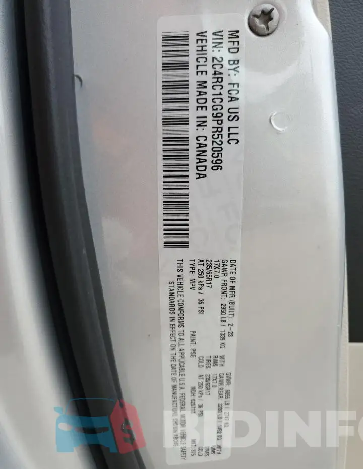 2C4RC1CG9PR520596 Photo# 13
