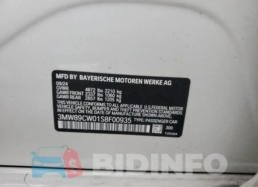3MW89CW01S8F00935 Photo# 12