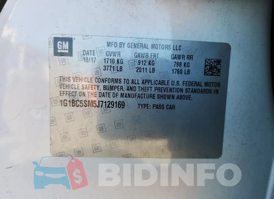1G1BC5SM5J7129169 Photo# 13