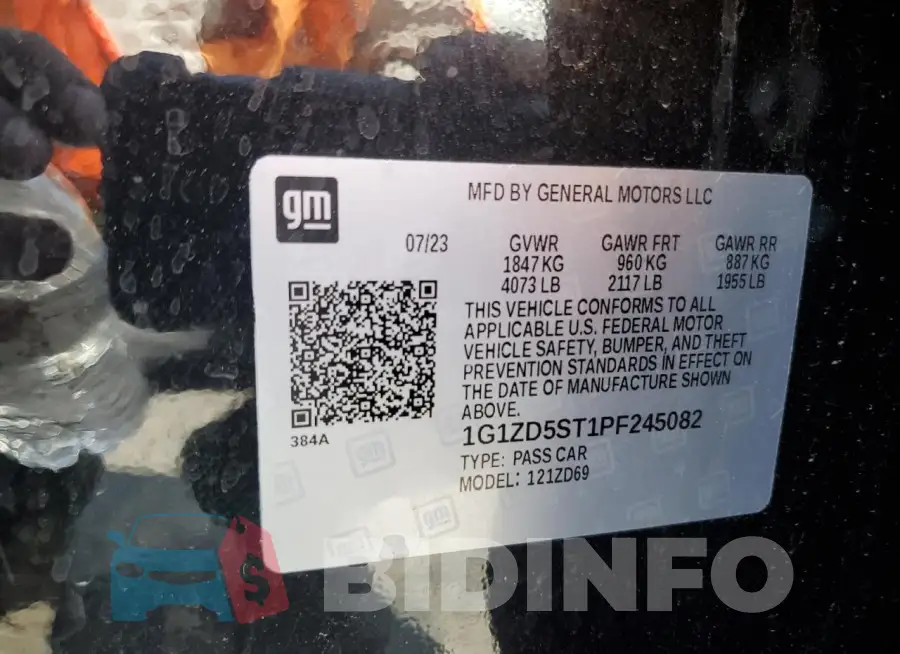 1G1ZD5ST1PF245082 Photo# 12