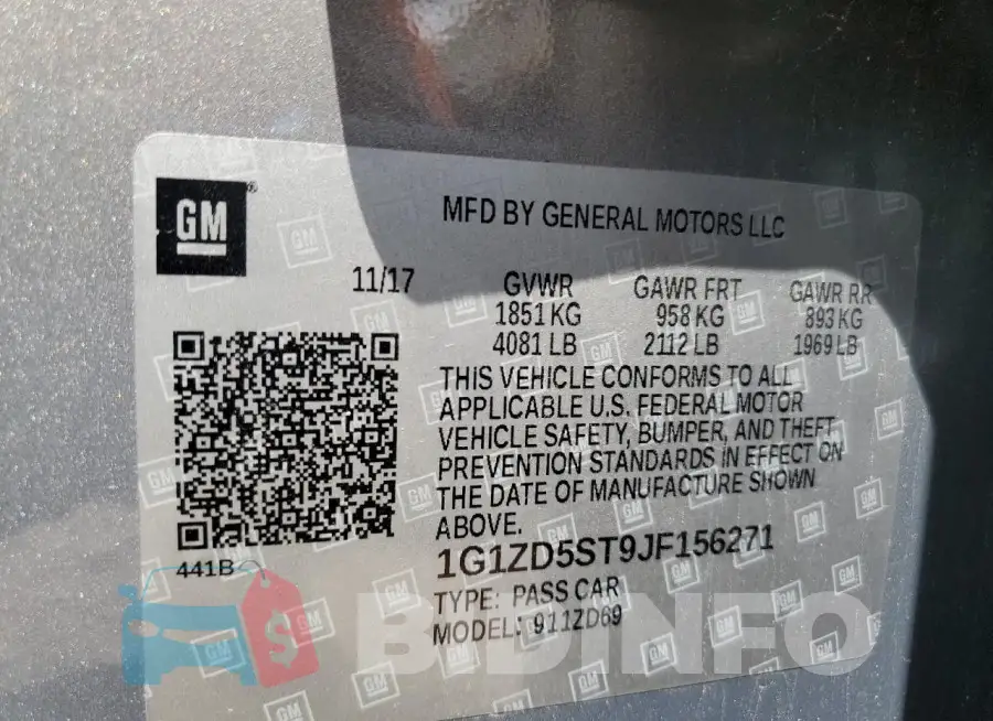 1G1ZD5ST9JF156271 Photo# 12