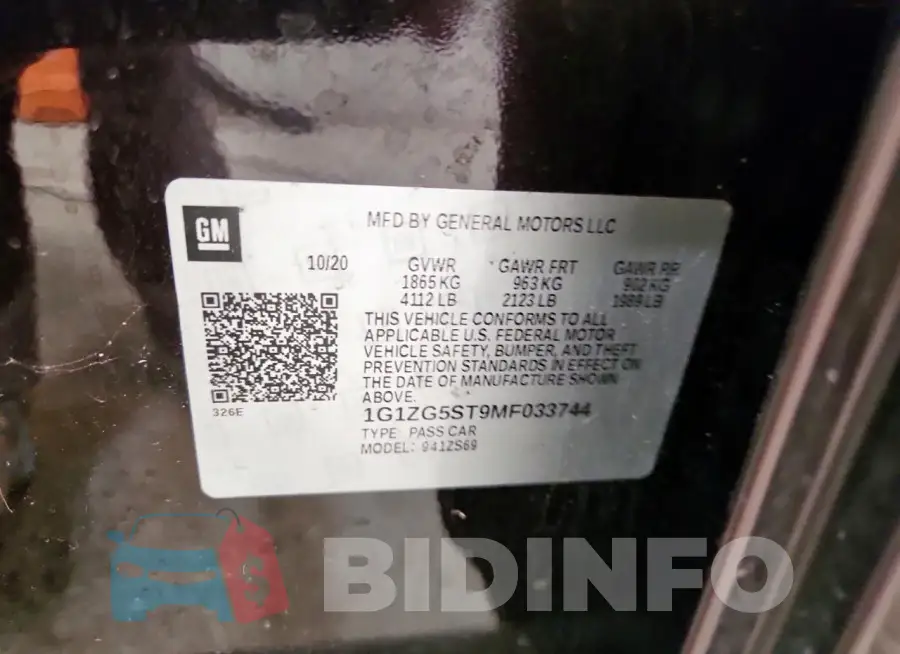 1G1ZG5ST9MF033744 Photo# 13
