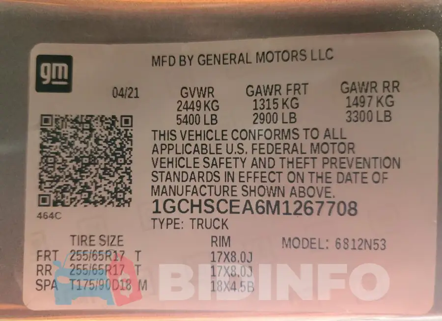 1GCHSCEA6M1267708 Photo# 12