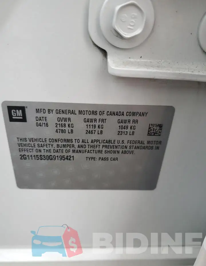 2G1115S30G9195421 Photo# 13