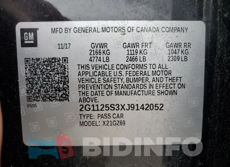 2G1125S3XJ9142052 Photo# 13