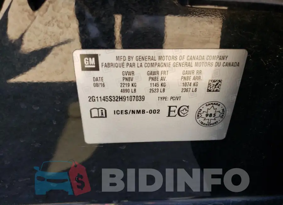 2G1145S32H9107039 Photo# 12