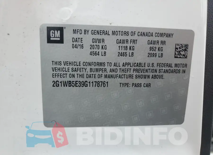 2G1WB5E39G1178761 Photo# 12