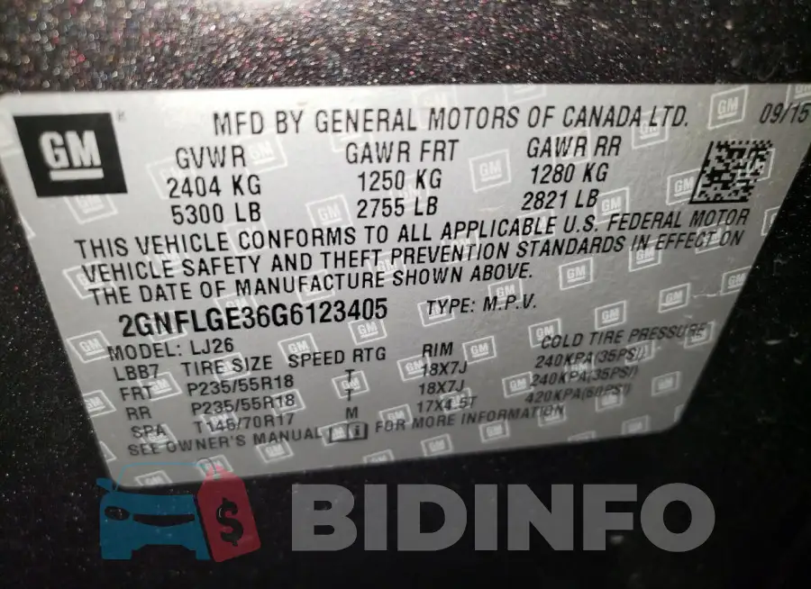 2GNFLGE36G6123405 Photo# 13