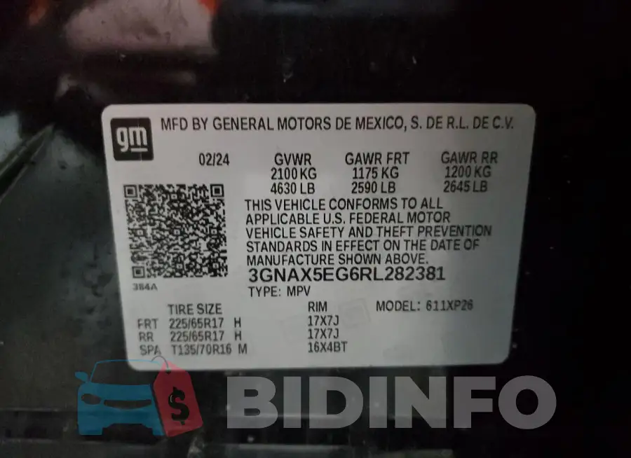 3GNAX5EG6RL282381 Photo# 13