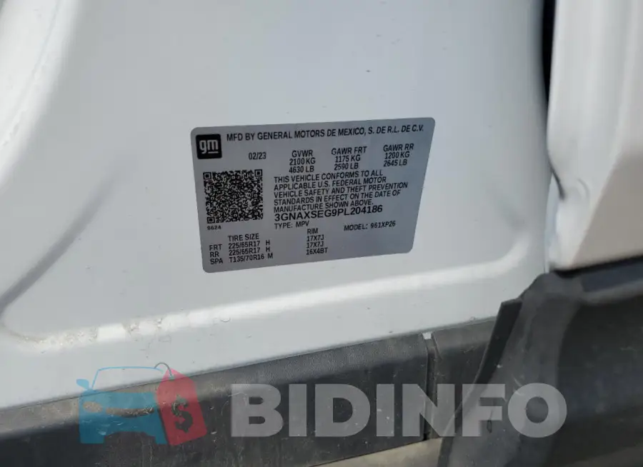 3GNAXSEG9PL204186 Photo# 12