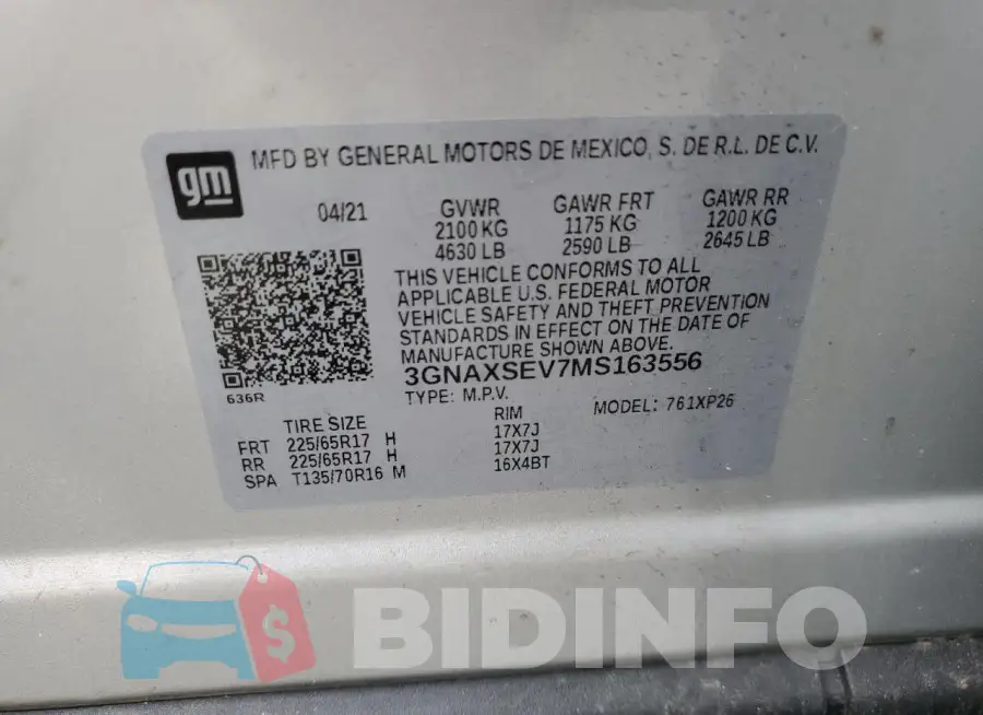 3GNAXSEV7MS163556 Photo# 13