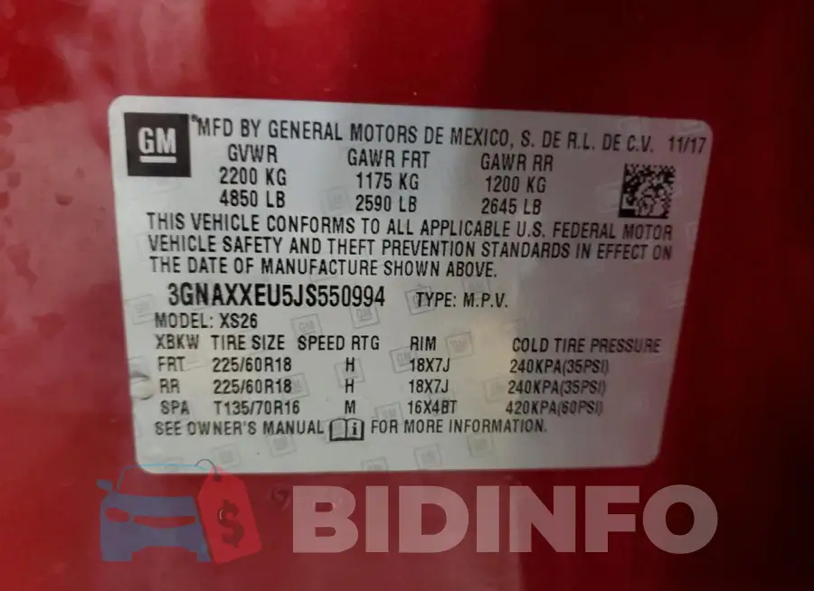 3GNAXXEU5JS550994 Photo# 14