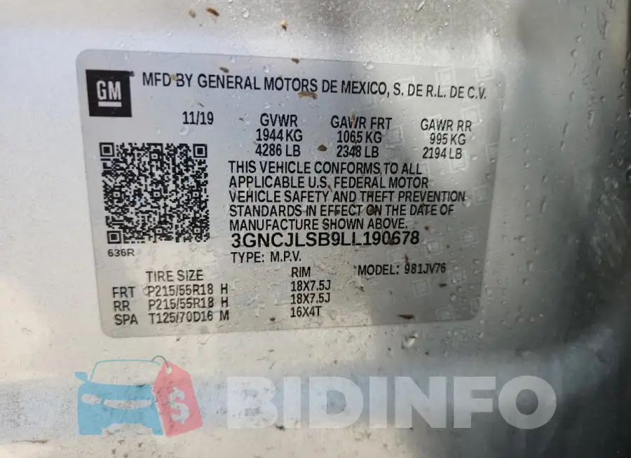 3GNCJLSB9LL190678 Photo# 12