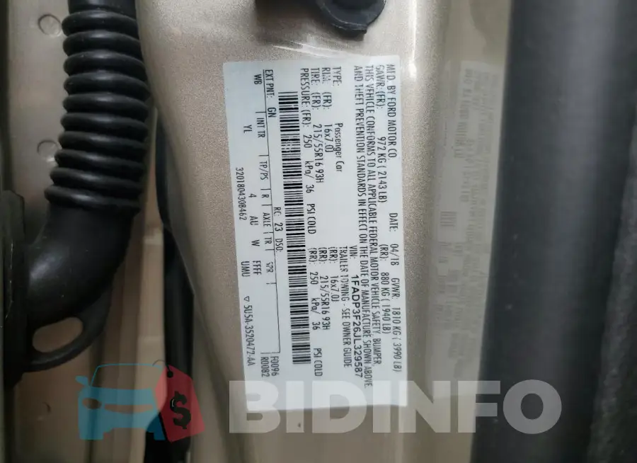 1FADP3F26JL329587 Photo# 13