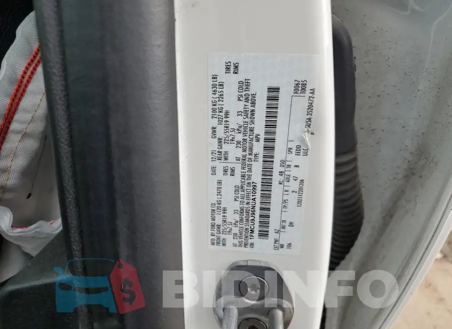 1FMCU9J96NUA10997 Photo# 12