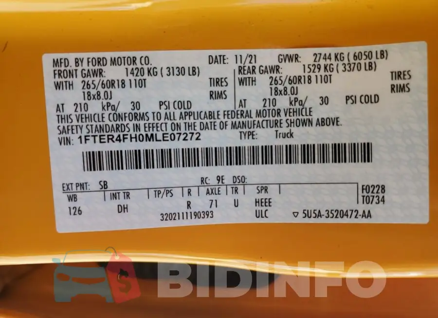 1FTER4FH0MLE07272 Photo# 12
