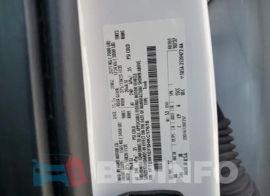 1FTEW1EF5HKC17678 Photo# 12