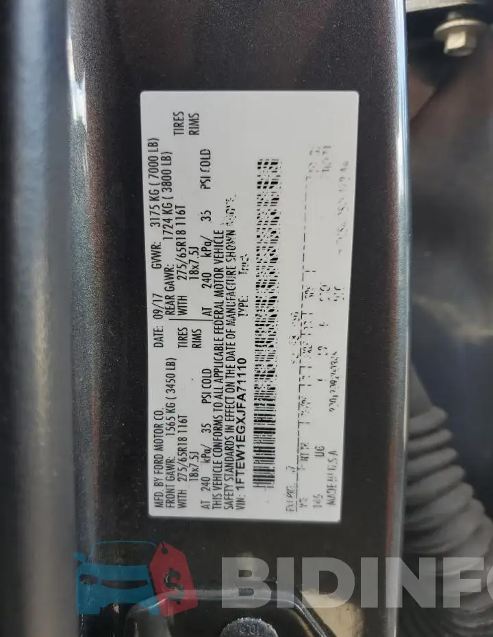 1FTEW1EGXJFA71110 Photo# 12