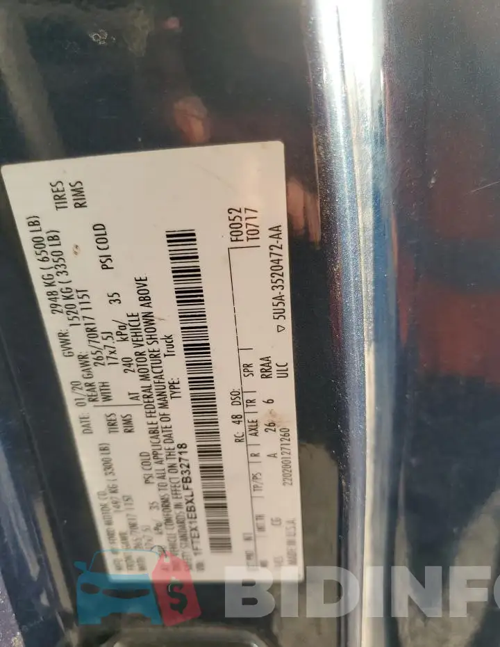 1FTEX1EBXLFB32718 Photo# 12