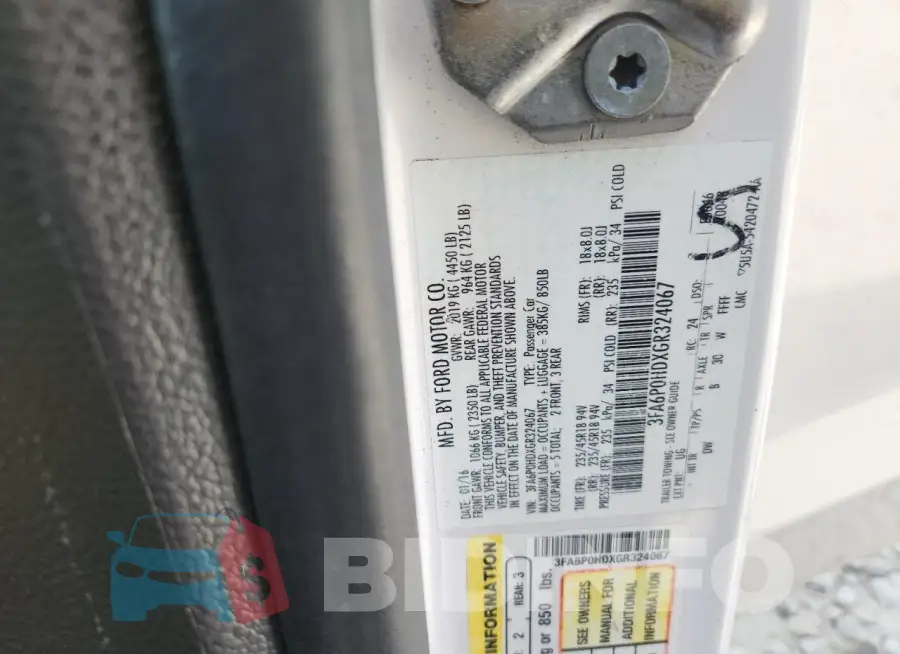 3FA6P0HDXGR324067 Photo# 12
