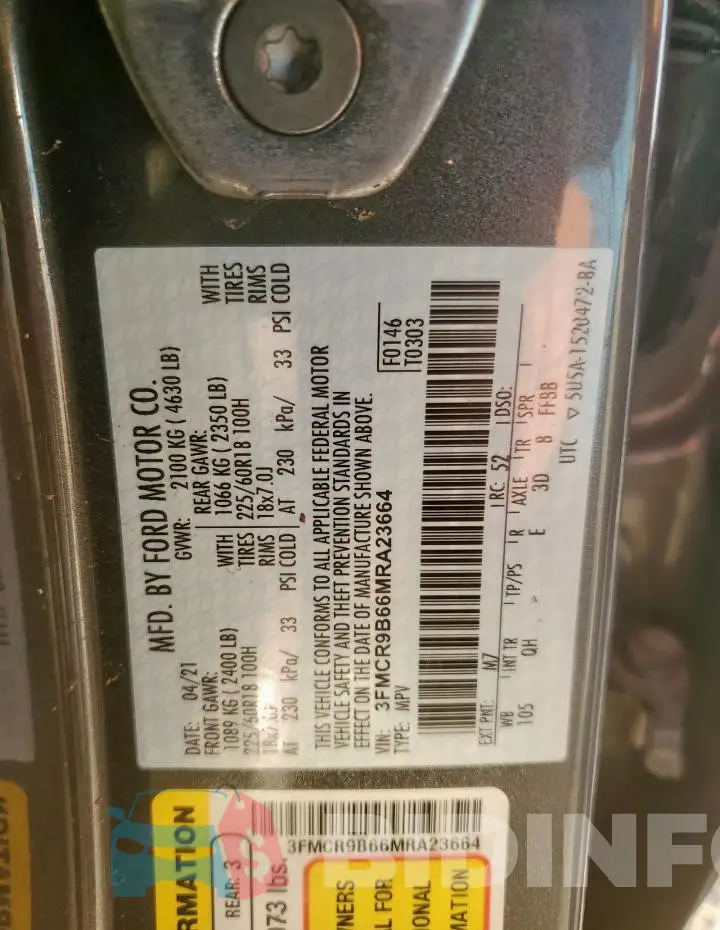 3FMCR9B66MRA23664 Photo# 13