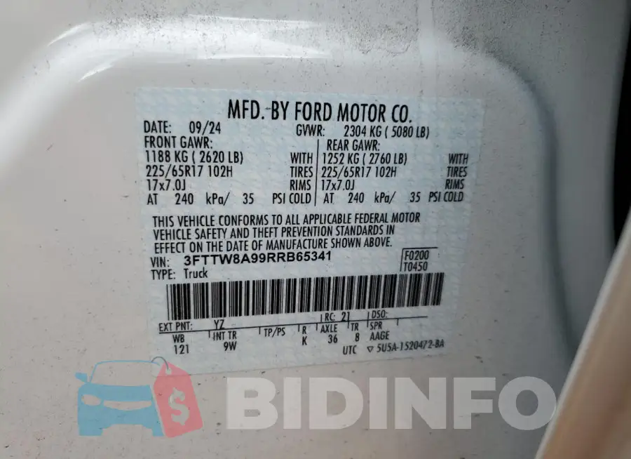 3FTTW8A99RRB65341 Photo# 12