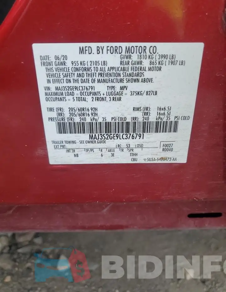 MAJ3S2GE9LC376791 Photo# 13